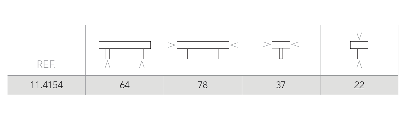 Ручка-скоба 64 мм, материал металл, цвет брашированное золото, арт. 11.4154.24 стоимость 1&nbsp;425 руб.