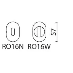 Накладка дверная RO16W6 GL ROSET Накладка дверная с поворотной кнопкой