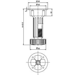 Ножка для мебели 10\02.1105 Опоры мебельные