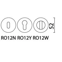 Розетка для сантехнического замка RO12W6 BB ROSET Накладка дверная с поворотной кнопкой