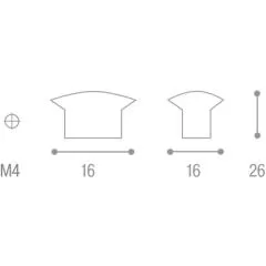 Ручка-кнопка 1499-16ZN1X Мебельные ручки модерн