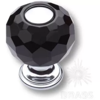 Ручка-кнопка 0737-005-1-BLACK Мебельные ручки эксклюзив