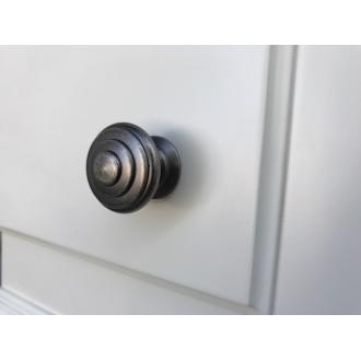 Ручка-кнопка 38540 ANT. SILVER 30 mm Мебельные ручки классика