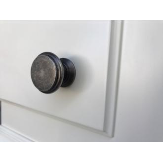 Ручка-кнопка 38720 ANT SILVER 32 mm Мебельные ручки классика