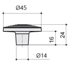 Ручка-кнопка 6130-200 Современная классика