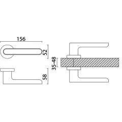 Ручка на розетке дверная HA123RO12 GL BOLIVAR Дверные ручки на розетках