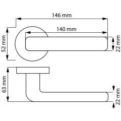 Ручка на розетке дверная 5126 010MP08 IRIS Дверные ручки на розетках