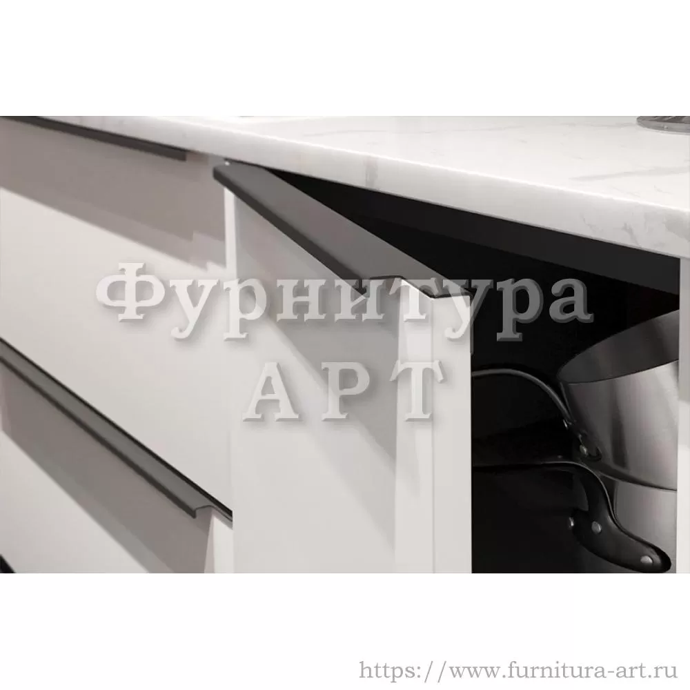 Ручка-накладная 288 мм, материал металл, цвет черный бархат (матовый), арт. RT.06.1196.9005 стоимость 1&nbsp;050 руб.