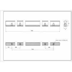 Ручка-профиль RCPА1A.1400BLDI Мебельные ручки модерн