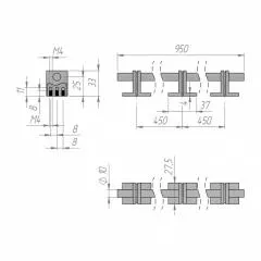 Ручка-скоба WMN.906.900.N4N4 Современная классика