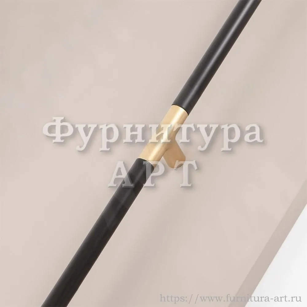 Ручка-рейлинг L=1830 мм , цвет чёрный матовый/латунь матовая, арт. WMN.886.1800.N46C стоимость 7&nbsp;565 руб.