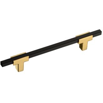 Ручка-скоба 778-128-Gold-Matt Black Мебельные ручки модерн