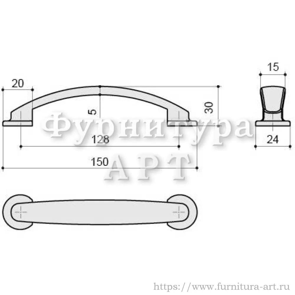 Ручка-скоба 128 мм, материал цамак, цвет никель, арт. 8.965.0128.30 стоимость 510 руб.