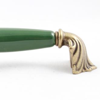 Ручка-скоба 1370-40-128-GREEN Мебельные ручки керамика
