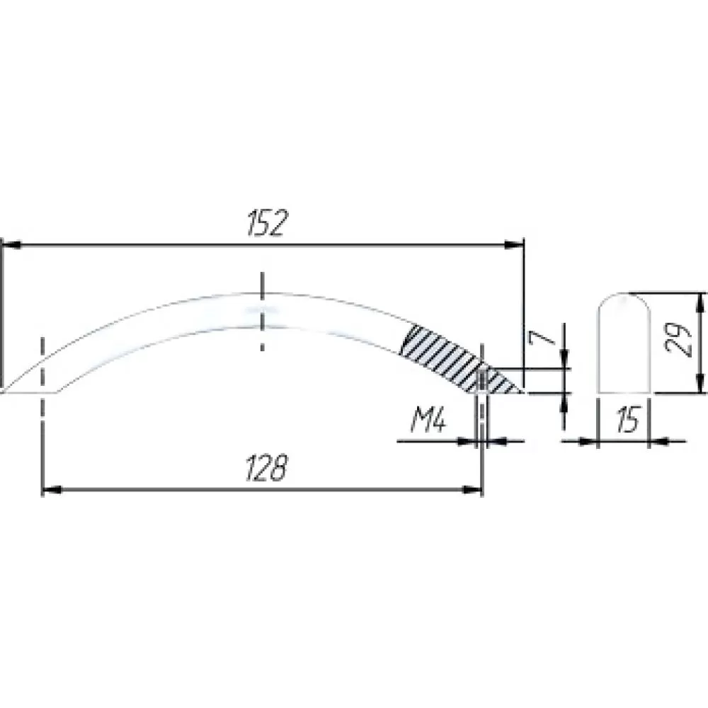 Ручка-скоба 128 мм, цвет хром, арт. BH.RU01.128.AL стоимость 330 руб.