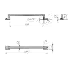 Ручка-скоба WMN.218.160.00F3 Мебельные ручки классика