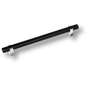 Ручка-скоба 765-192-Chrome-Black Мебельные ручки модерн