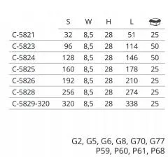 Ручка-скоба C-5826.G77 Мебельные ручки модерн