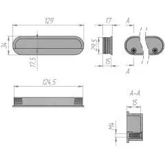 Ручка-врезная 418B.75 Врезные